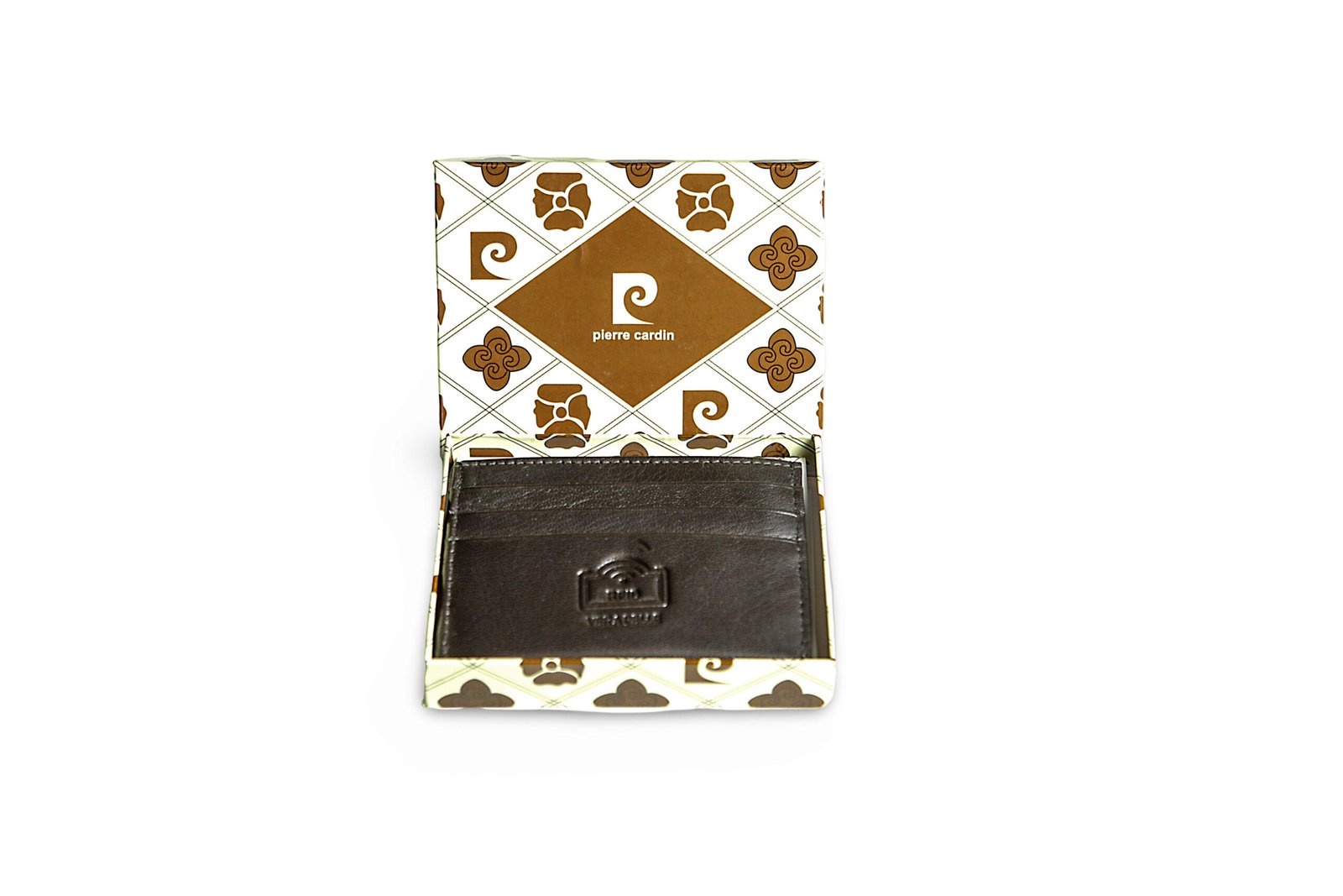 PORTACARTE IN PELLE MARRONE PIERRE CARDIN