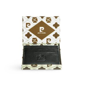 PORTACARTE IN PELLE NERO PIERRE CARDIN