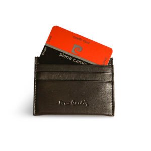 PORTACARTE IN PELLE MARRONE PIERRE CARDIN